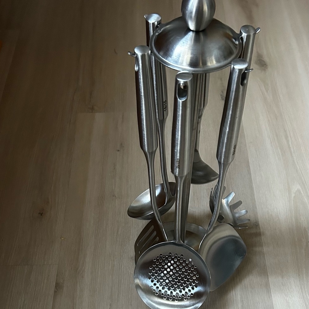 18/10 Brushed Stainless Steel Kitchen Utensil Set 7 pieces